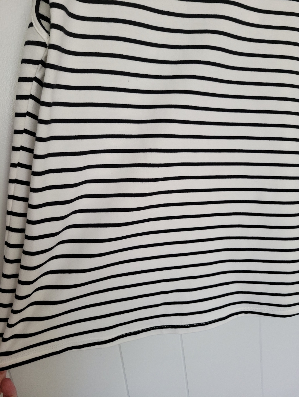NWT Anthropologie × English Factory Power Shoulder Top Striped Nautical Preppy L - Picture 8 of 14